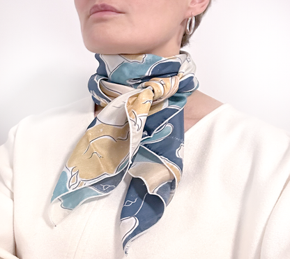 Scarf - Herd - Sky Blue & Camel